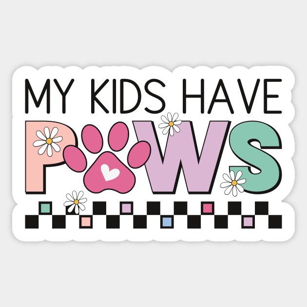 My Kids Have Paws – Heartfelt Pet Love Sticker by Inkarti